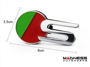 Jaguar Custom Emblem - S Sport - Chrome Finish - Green/Red